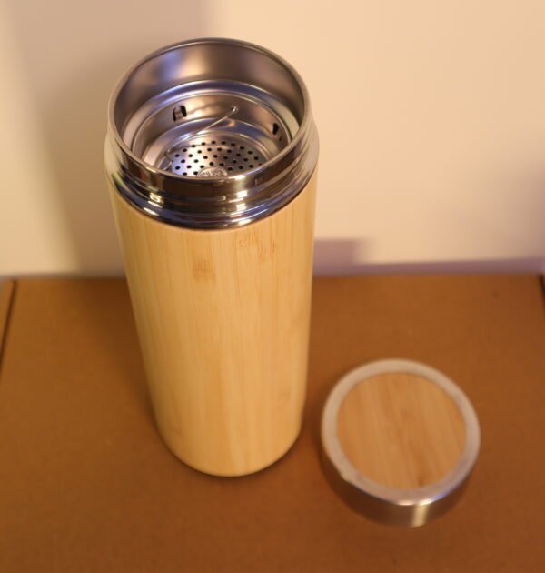 Bamboo finished flask