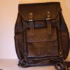 Leather backpack with Croco pattern