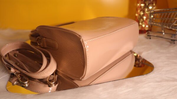 Luxury Genuine Light Pink Leather Handbag - Image 2