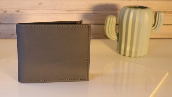 Grey leather wallet
