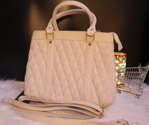 Luxury Genuine Leather Quilted Handbag - Image 2