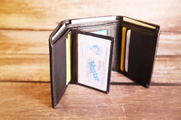 Triple folded Wallet (Black) - Image 2
