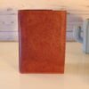 Genuine leather brown passport cover