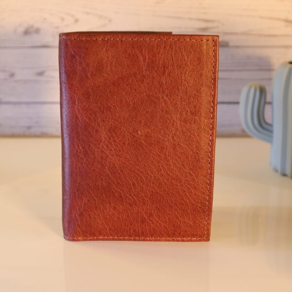 Genuine leather brown passport cover