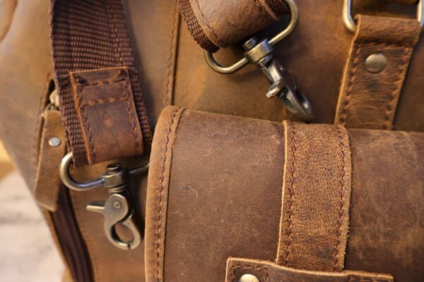 Leather Duffle Bag - Image 3