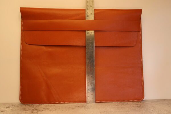 Leather Laptop Sleeve 13.8 inch (Rust) - Image 2