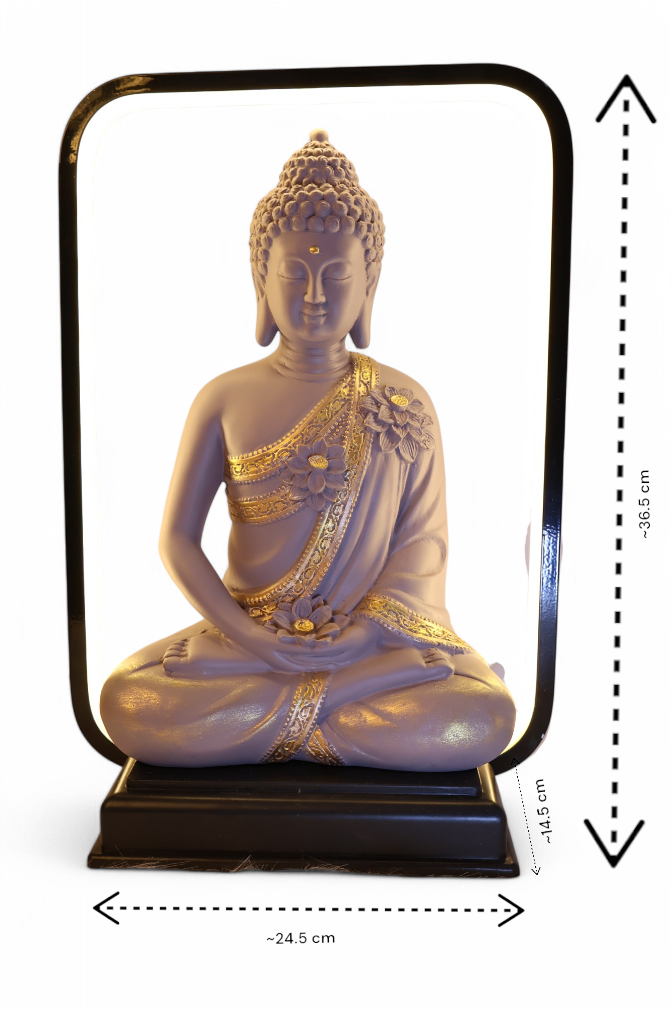 Gautam Buddha (Dhyaan Mudra) on LED-Illuminated Stage - Image 3