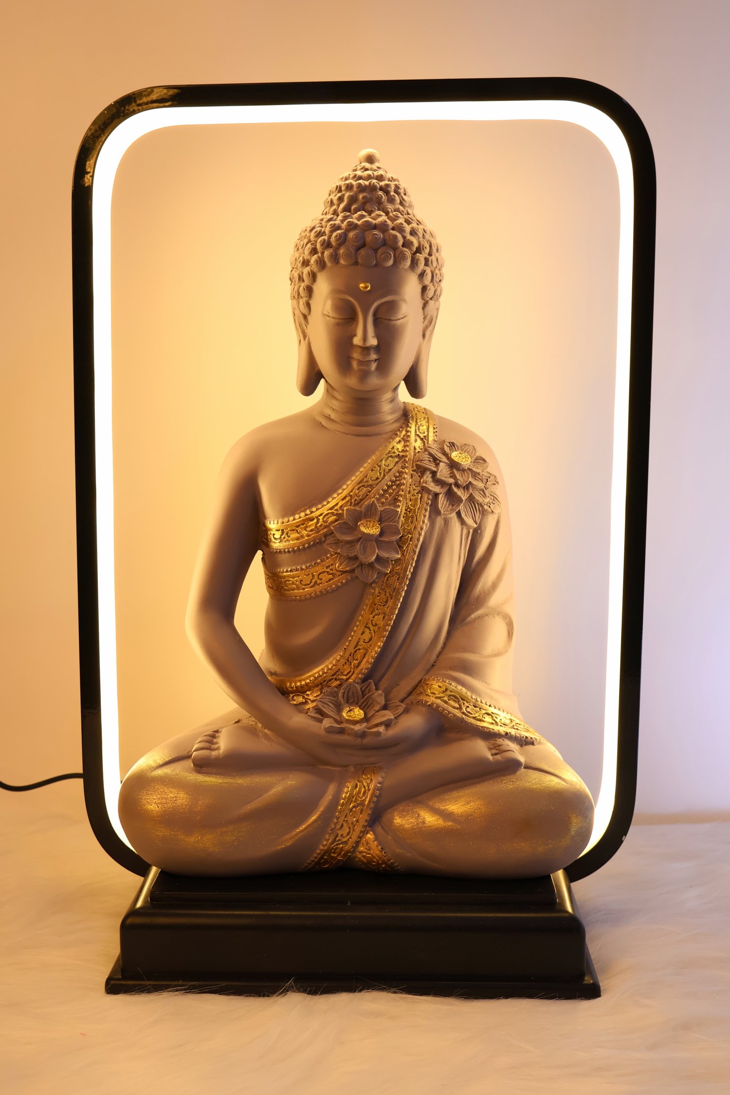 Gautam Buddha (Dhyaan Mudra) on LED-Illuminated Stage - Image 2