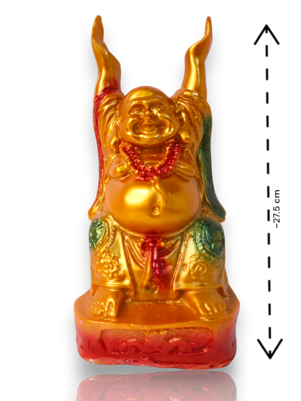 Laughing Buddha Statue - Polyresin (Multicolor- large) - Image 2