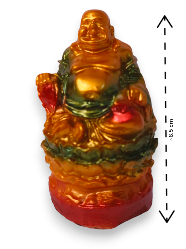 Laughing Buddha Statue - Polyresin (Multicolor- Small) - Image 2