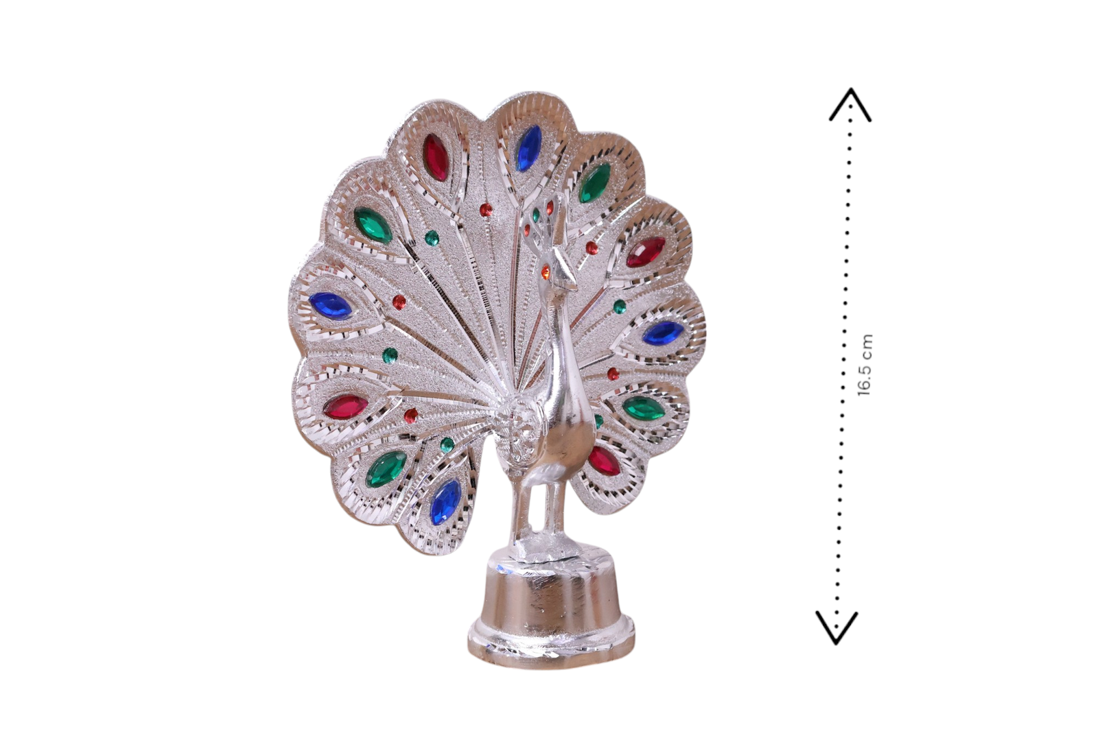 Metal Peacock with Colored Stones - Image 2