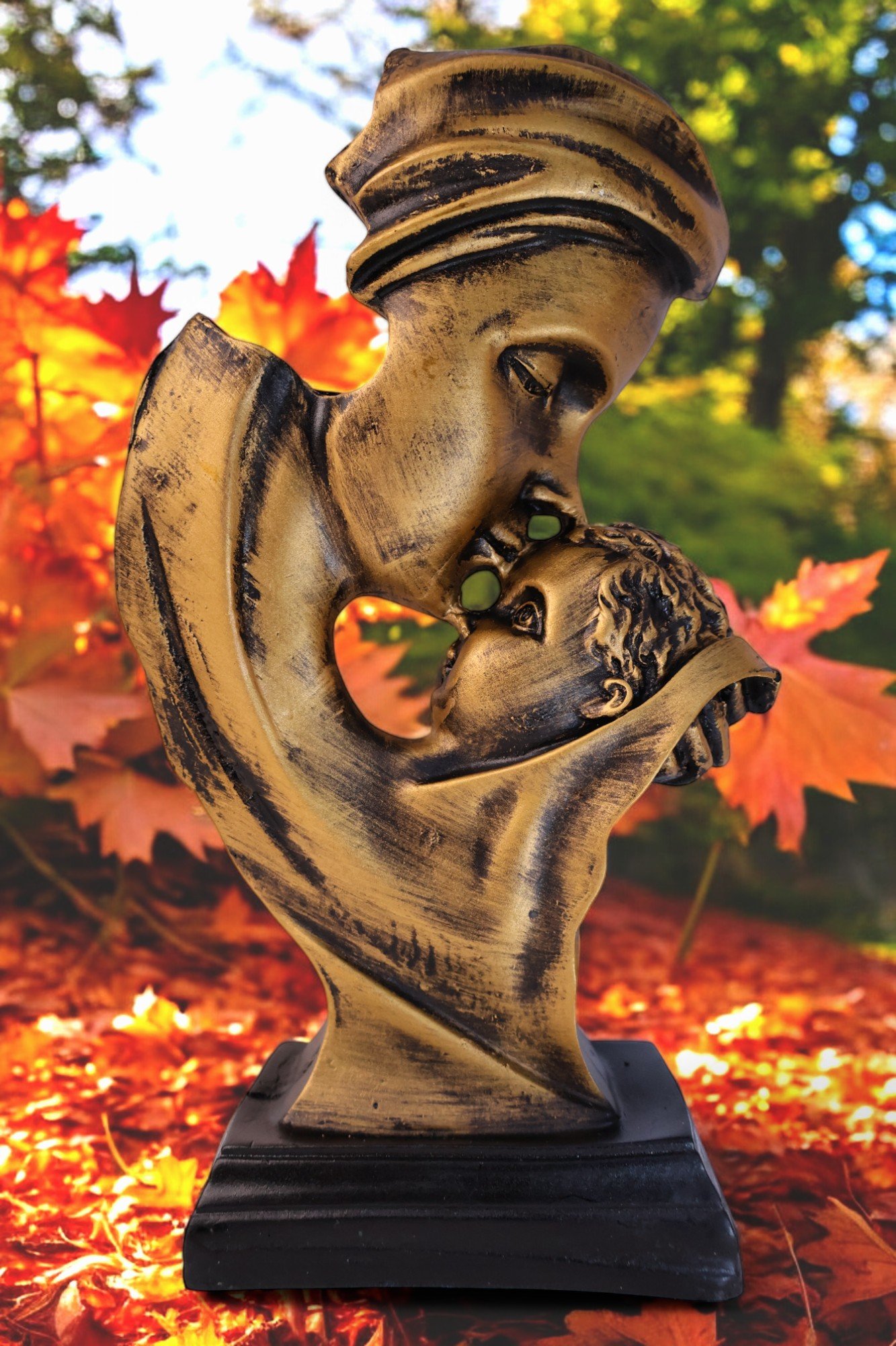 Abstract Mother & Baby Sculpture