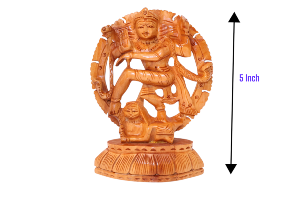 Wooden Nataraj Statue – The Cosmic Dance of Shiva - Image 2