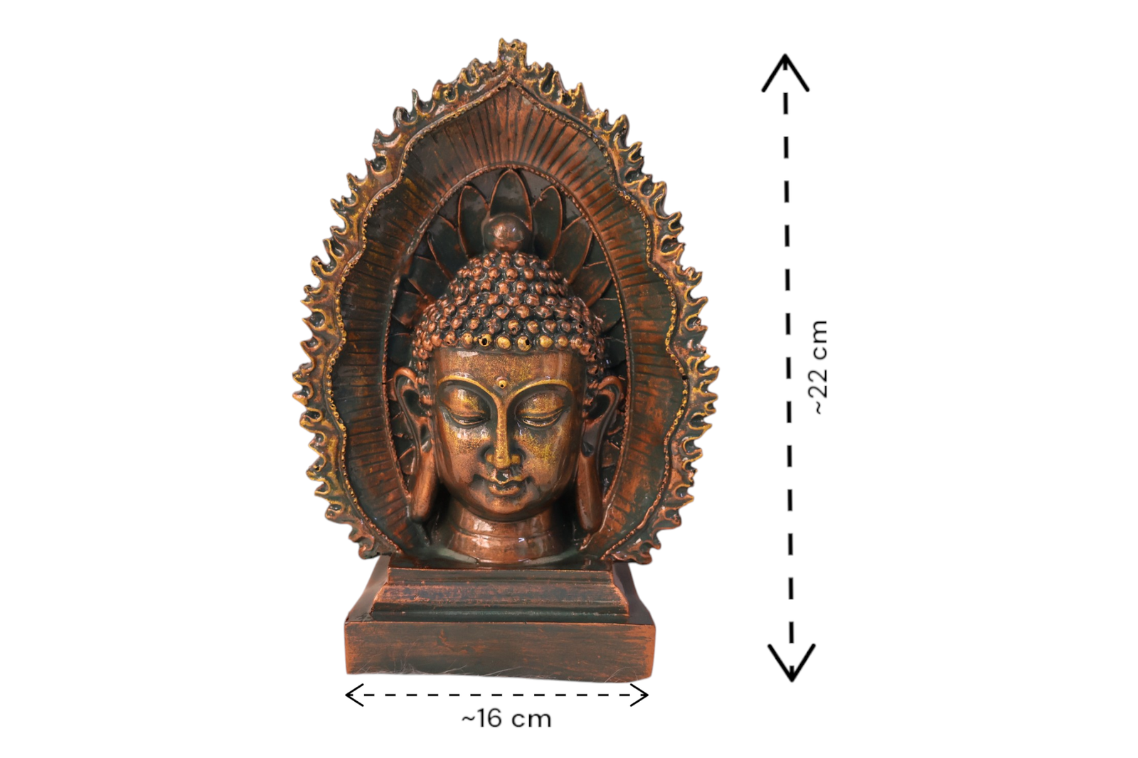 Gautam Buddha Head with Leaf Background - Image 2