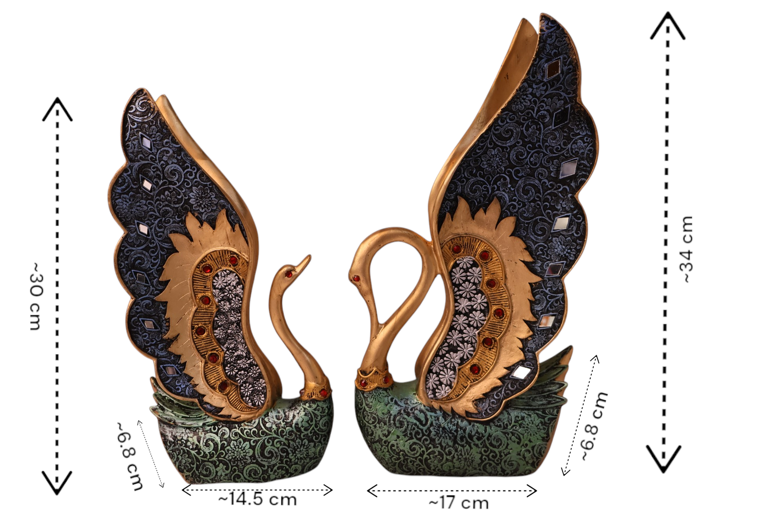Set of Siksha duck made up of polyresin with scale
