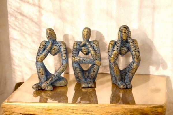 Abstract Thinker Statue Set
