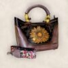 Chic & Spacious Handbag with Jacquard Sling