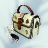 Chic Light green Small Handbag with Embellished Detailing & Jacquard Sling