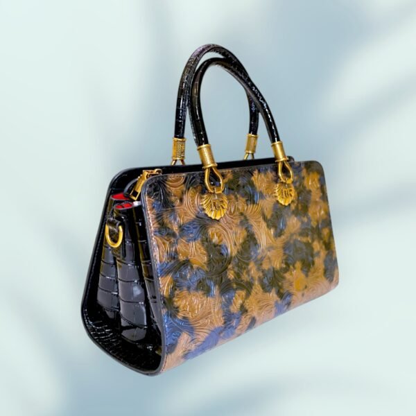 Elegant Golden Aqua Blue Handbag