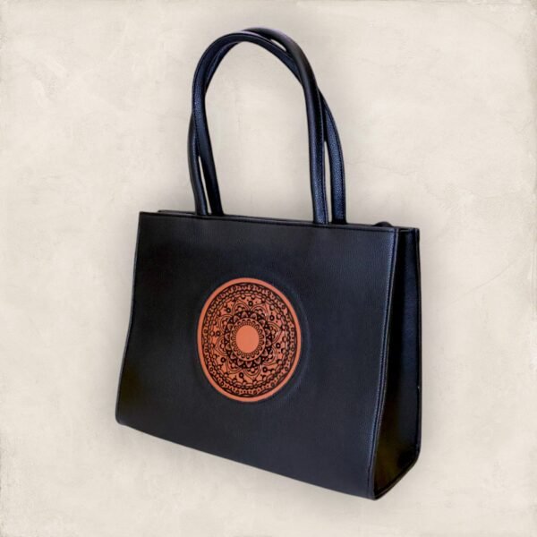 Elegant Black Ladies Tote Bag - Image 3