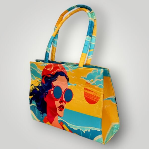 Stylish Printed Ladies Tote Bag – Sunset Glam - Image 4