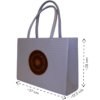 PU textured grey tote bag