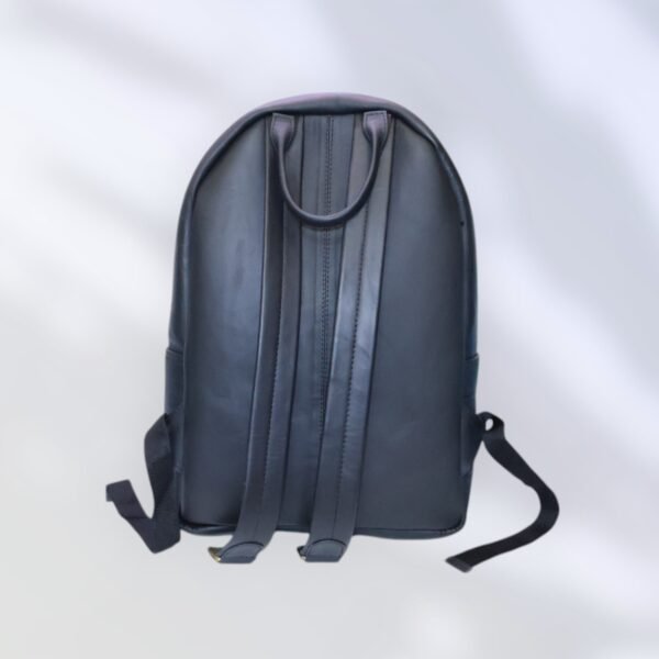 Premium Leather Balck Laptop Backpack - Image 3