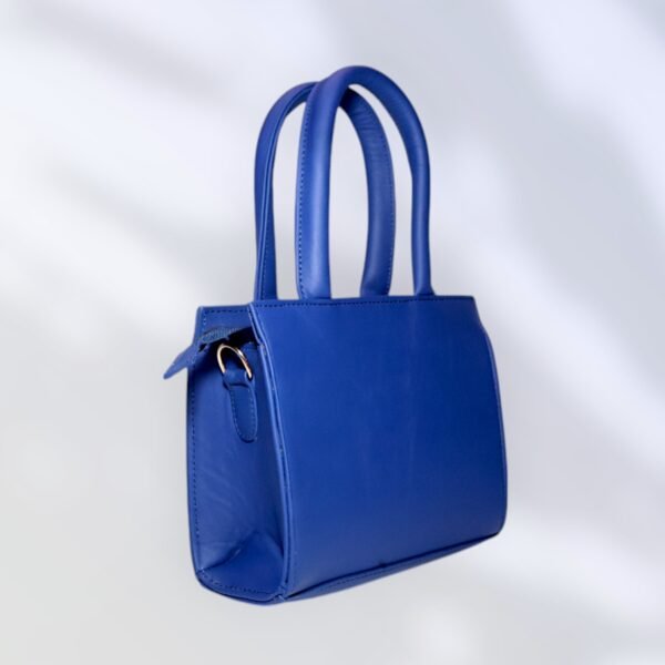 Luxury Genuine Light Blue Leather Handbag - Image 3