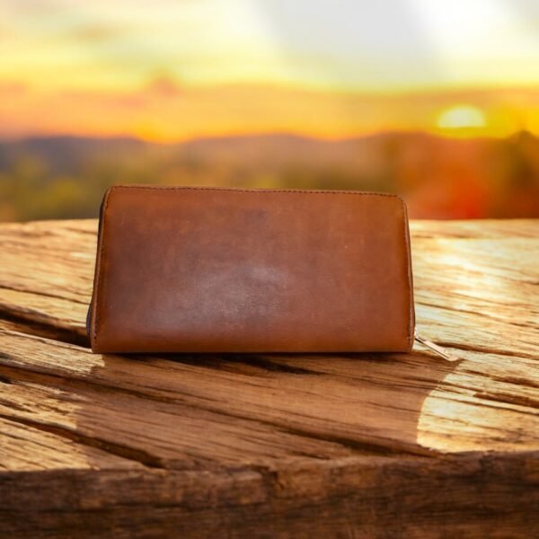 Classic Genuine Leather Ladies Clutch Bag - Image 2