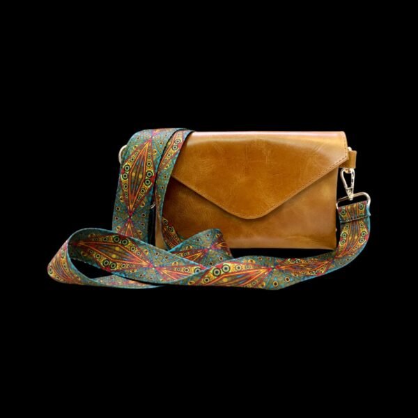 Boho-Chic Vegan Leather Sling Clutch - Image 2