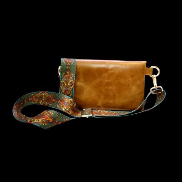 Boho-Chic Vegan Leather Sling Clutch
