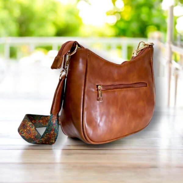 Boho-Chic Vegan Leather Sling Bag - Image 3