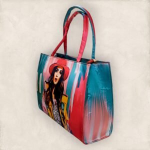 Printed colorful tote bag