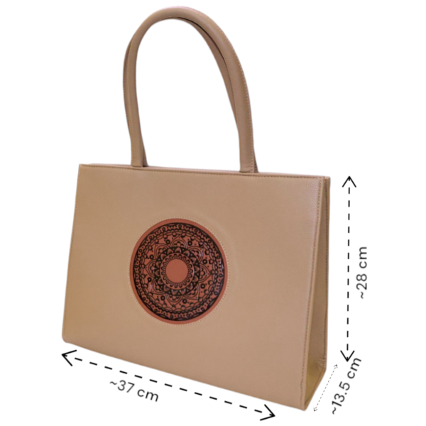 Beige color shopper bag