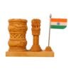 Weeden Pan stand with hunting carving