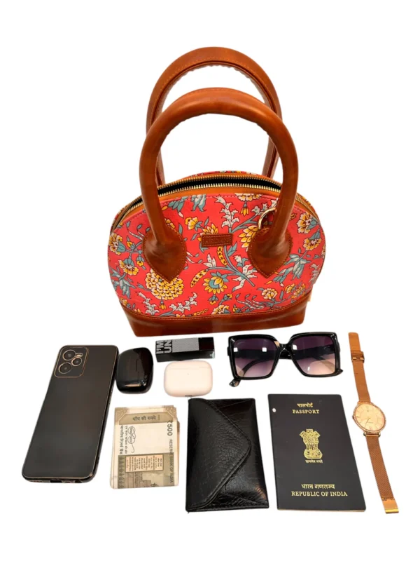 Bohemian Pink Handbag along with Sling for Girls & Women - Image 5