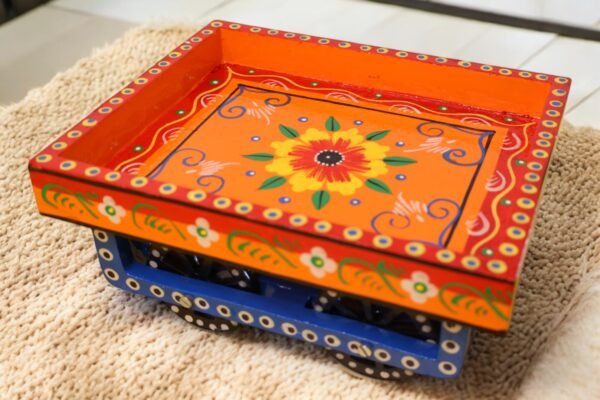 Mini Hand-Painted Wooden Cart (Thela) - Image 2