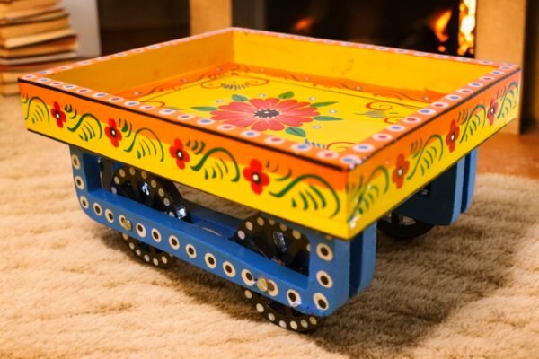 Mini Hand-Painted Wooden Cart (Thela) - Image 5