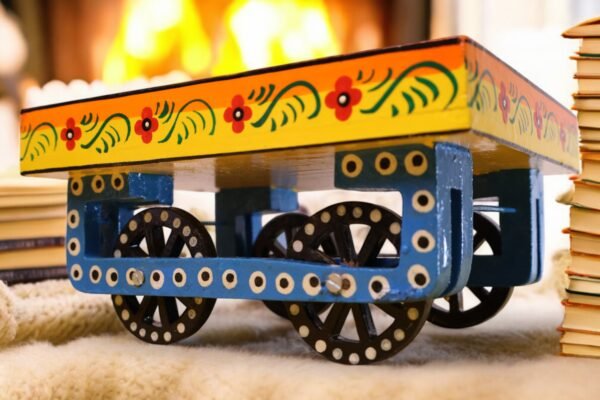 Mini Hand-Painted Wooden Cart (Thela) - Image 7