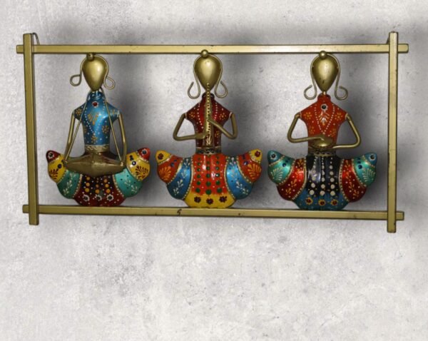 Handcrafted Metal Wall Art – Three Traditional Musicians