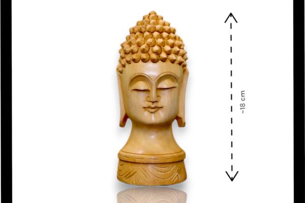 Wooden Buddha Head - Image 2