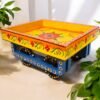 Yellow Wooden hand painted cart