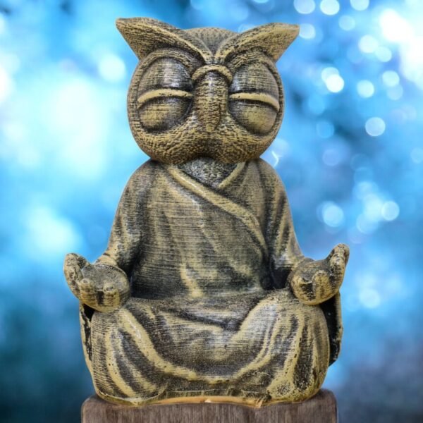Meditating Owl Figurine – Polyresin Home & Office Décor
