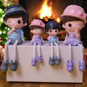 Cute Family of four made up of polyresin