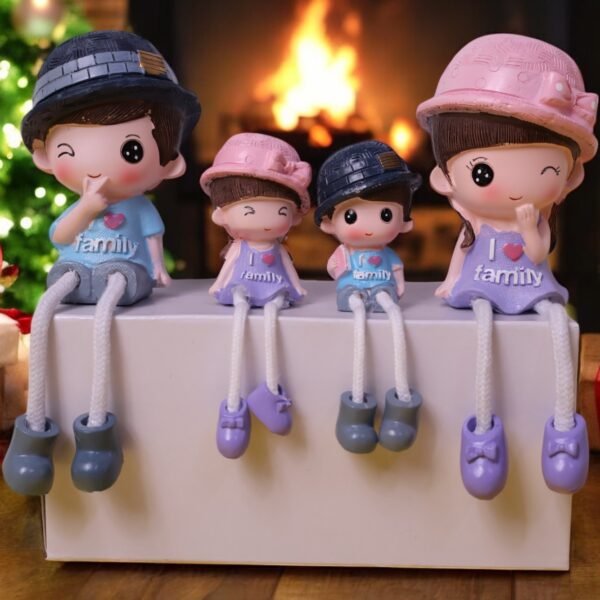 Cute Family of four made up of polyresin