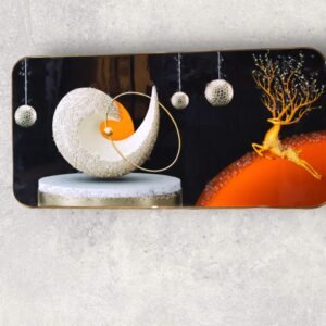 Modern Abstract Scenery with Embedded Crystals