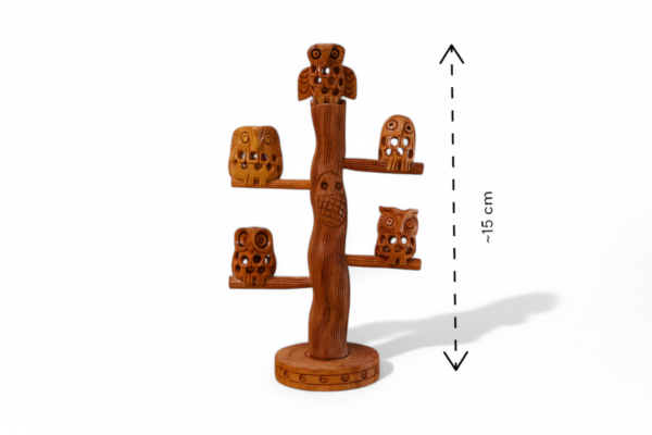 Wooden Owl Tree Sculpture - Image 2
