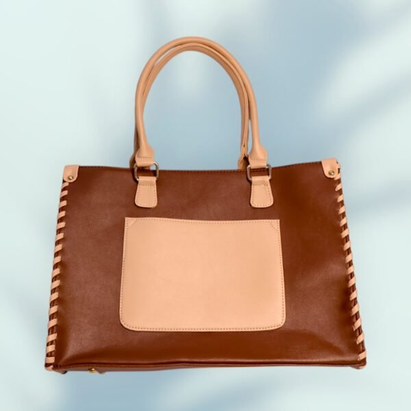 Elegant Dual Tone Tote Bag - Image 2