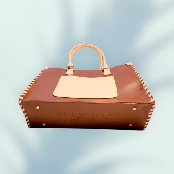 Elegant Dual Tone Tote Bag - Image 4