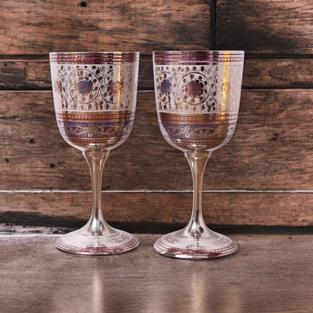 Set of two Brass Chalice